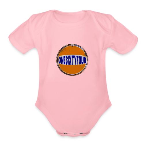One Sixty Four --vintage auto inspired orange - Organic Short Sleeve Baby Bodysuit