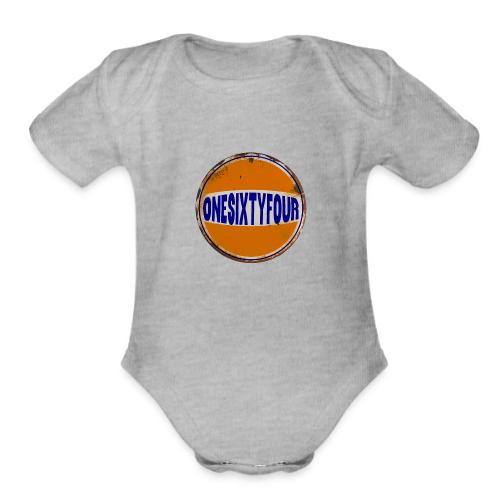 One Sixty Four --vintage auto inspired orange - Organic Short Sleeve Baby Bodysuit