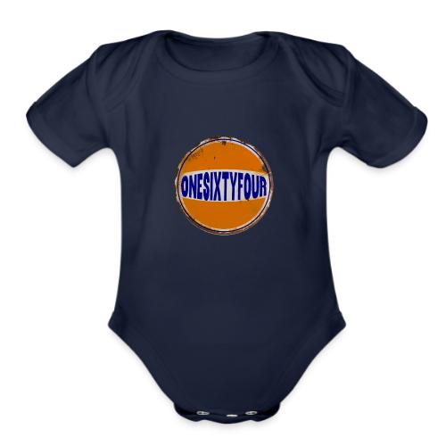 One Sixty Four --vintage auto inspired orange - Organic Short Sleeve Baby Bodysuit