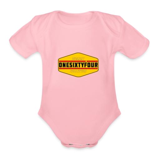 One Sixty Four -- vintage auto inspired yellow - Organic Short Sleeve Baby Bodysuit
