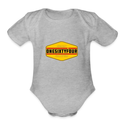 One Sixty Four -- vintage auto inspired yellow - Organic Short Sleeve Baby Bodysuit