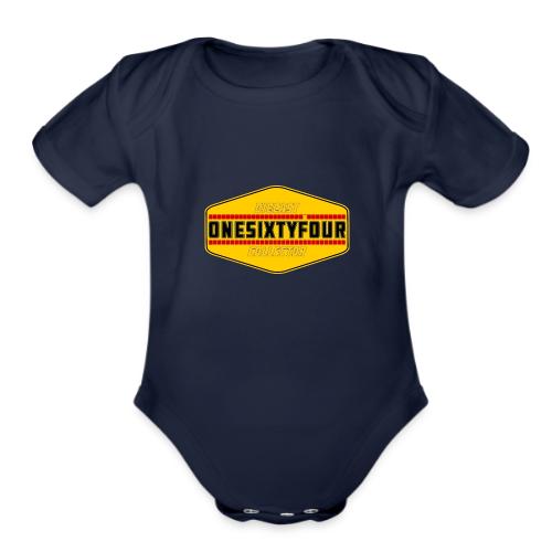 One Sixty Four -- vintage auto inspired yellow - Organic Short Sleeve Baby Bodysuit