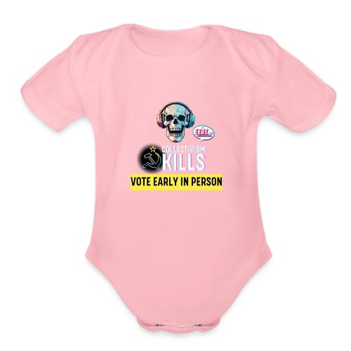 Collectivism Kills Transparent Design - Organic Short Sleeve Baby Bodysuit