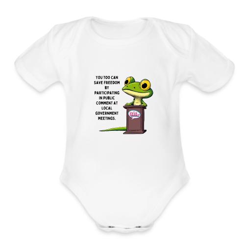 Public Comment Lizard Design - Organic Short Sleeve Baby Bodysuit