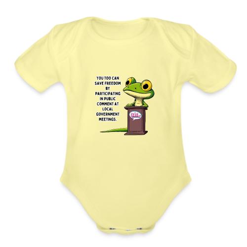 Public Comment Lizard Design - Organic Short Sleeve Baby Bodysuit