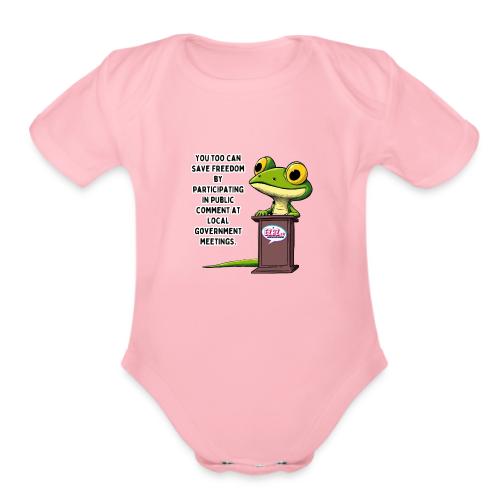 Public Comment Lizard Design - Organic Short Sleeve Baby Bodysuit