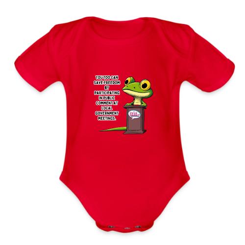 Public Comment Lizard Design - Organic Short Sleeve Baby Bodysuit