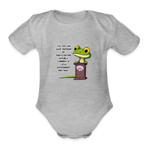 Public Comment Lizard Design - Organic Short Sleeve Baby Bodysuit