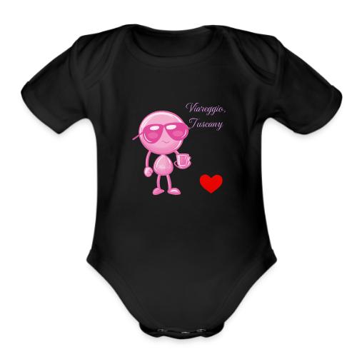 Smoon City_Viareggio Tuscany Pink - Organic Short Sleeve Baby Bodysuit