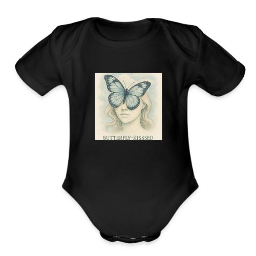 Butterfly kisses Hue - Organic Short Sleeve Baby Bodysuit