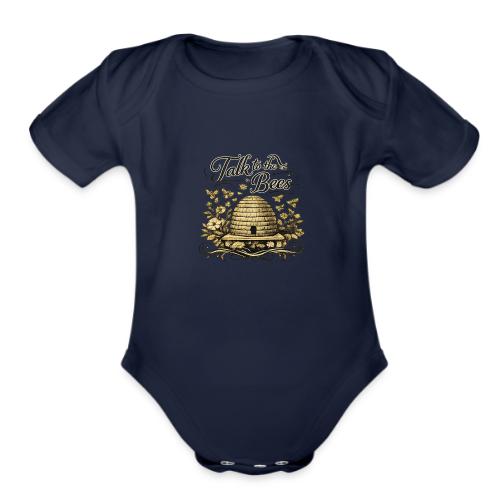 Talk To The Bees - Organic Short Sleeve Baby Bodysuit