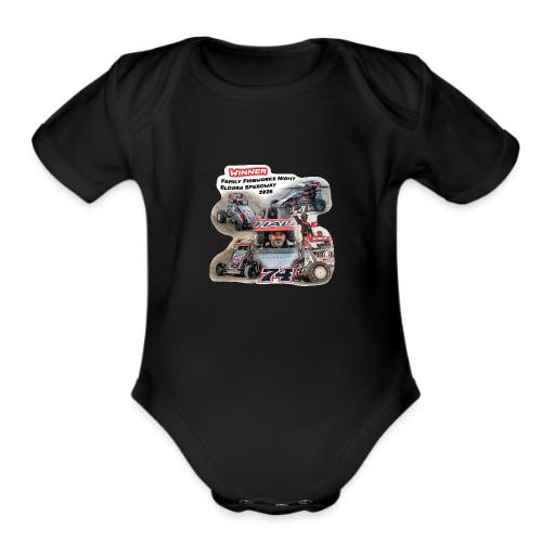 Luke Hall - Eldora Speedway FFN#1 Design 1 - Organic Short Sleeve Baby Bodysuit