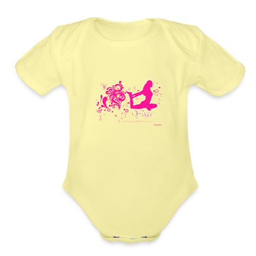 yoga_002 - Organic Short Sleeve Baby Bodysuit