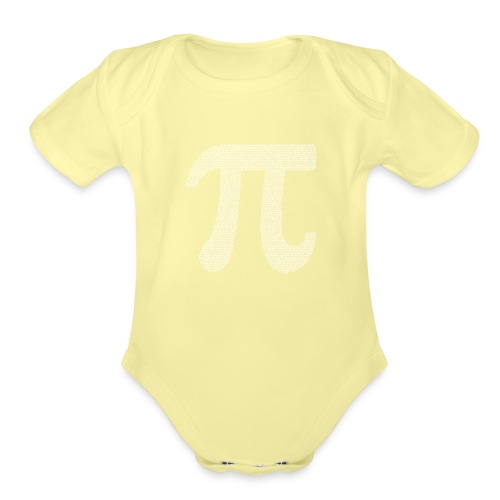 Pi 3.14159265358979323846 Math T-shirt - Organic Short Sleeve Baby Bodysuit