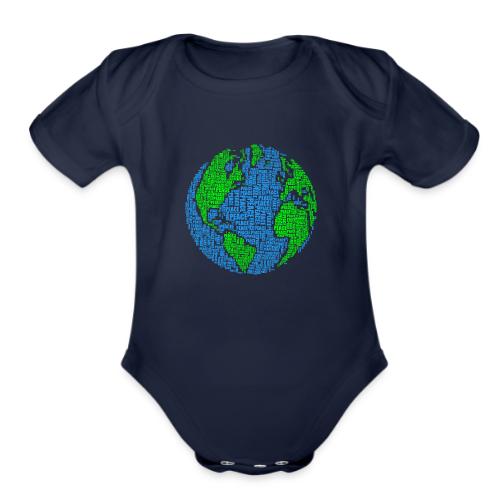 Global PEACE Sphere - Organic Short Sleeve Baby Bodysuit