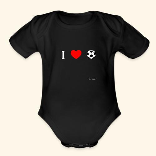 I heart soccer - Women - Organic Short Sleeve Baby Bodysuit