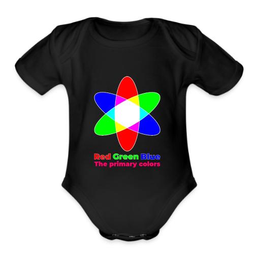 Primary colors: RGB Origins - Organic Short Sleeve Baby Bodysuit