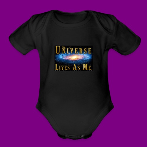 The Universe Lives As Me. - Organic Short Sleeve Baby Bodysuit