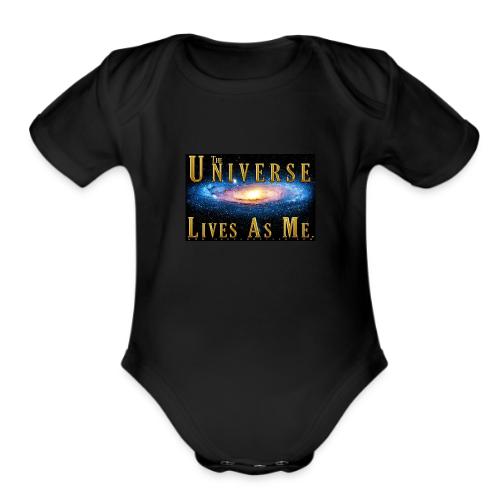 The Universe Lives As Me. - Organic Short Sleeve Baby Bodysuit