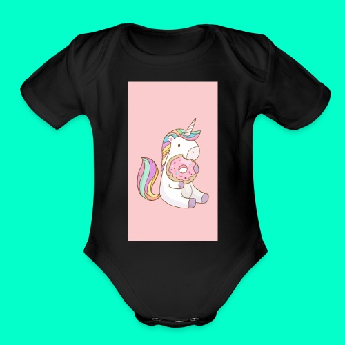 unicorn - Organic Short Sleeve Baby Bodysuit