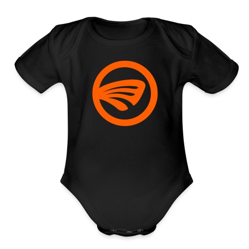 LuckyFin Orange - Organic Short Sleeve Baby Bodysuit