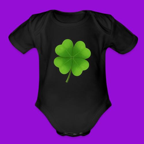Four leaf clover - Organic Short Sleeve Baby Bodysuit