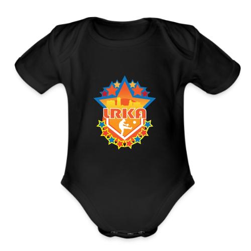 LRKA Orange Star Logo - Organic Short Sleeve Baby Bodysuit