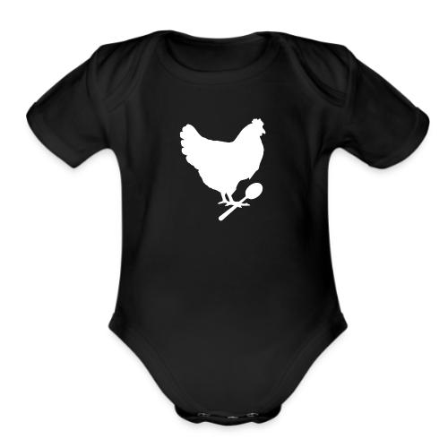 Cosmopolitan Cornbread Hen & Spoon Logo - Organic Short Sleeve Baby Bodysuit