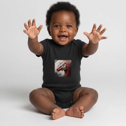 Mystic Dragon Realm - Organic Short Sleeve Baby Bodysuit