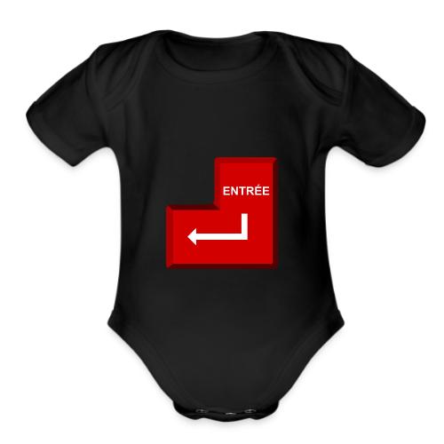 Press Enter - Organic Short Sleeve Baby Bodysuit