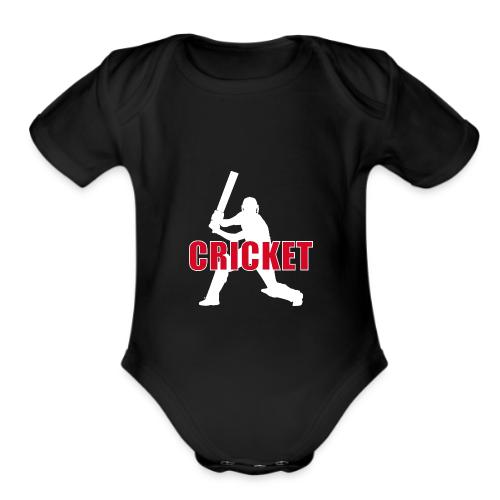 Power Play Cricket - Organic Short Sleeve Baby Bodysuit