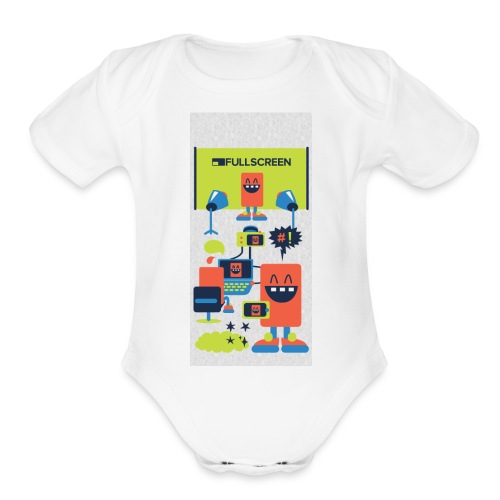 iphone5screenbots - Organic Short Sleeve Baby Bodysuit