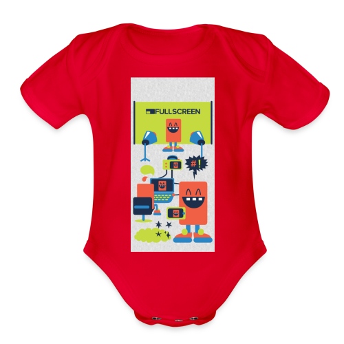 iphone5screenbots - Organic Short Sleeve Baby Bodysuit