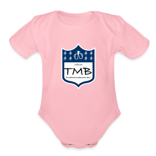 TMB Leage Logo - Organic Short Sleeve Baby Bodysuit