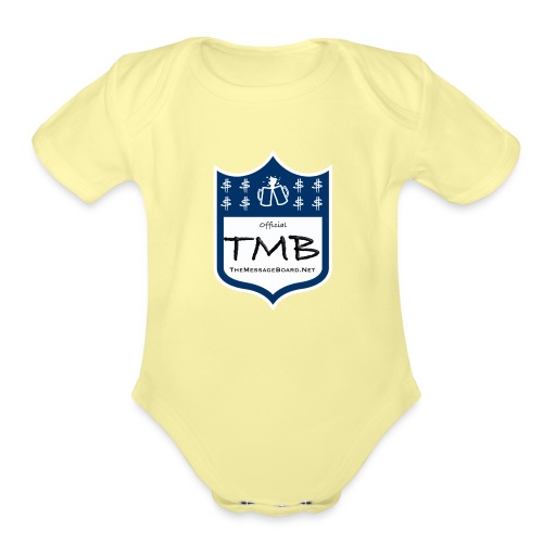 TMB Leage Logo - Organic Short Sleeve Baby Bodysuit
