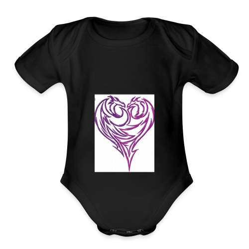 Jikjak heart - Organic Short Sleeve Baby Bodysuit