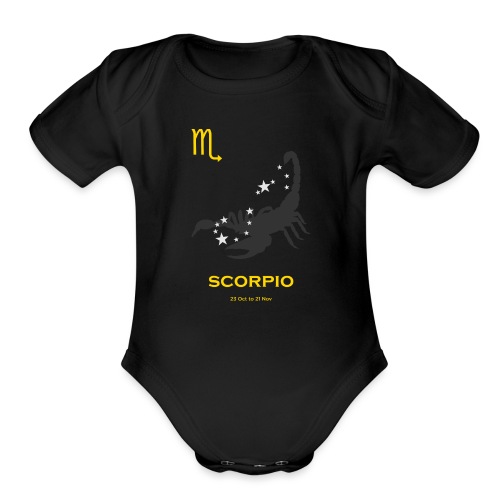 Scorpio zodiac astrology horoscope - Organic Short Sleeve Baby Bodysuit