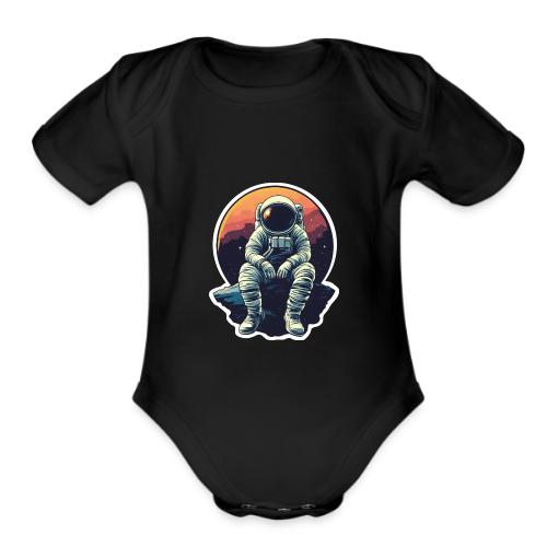Astronaut in the Void - Organic Short Sleeve Baby Bodysuit