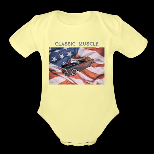 CLASSIC MUSCLE - Organic Short Sleeve Baby Bodysuit
