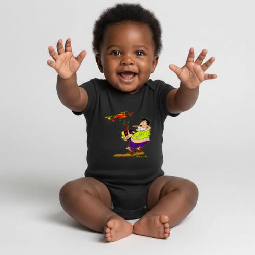 GrisDismation Ongher Droning Out Tshirt - Organic Short Sleeve Baby Bodysuit