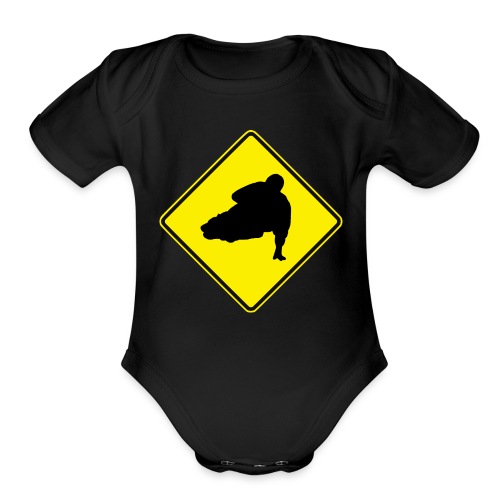 australien road sign parkour vault - Organic Short Sleeve Baby Bodysuit