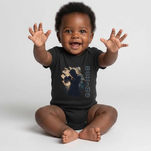 Boxing Ready - Organic Short Sleeve Baby Bodysuit