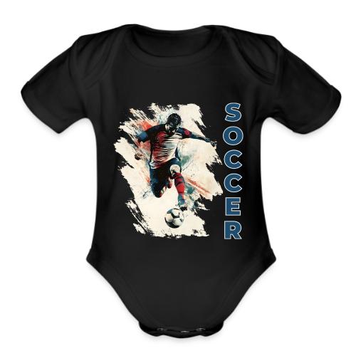 Soccer Power Move - Organic Short Sleeve Baby Bodysuit