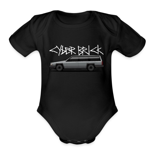 Cyberbrick Future Electric Wagon Graffiti - Organic Short Sleeve Baby Bodysuit