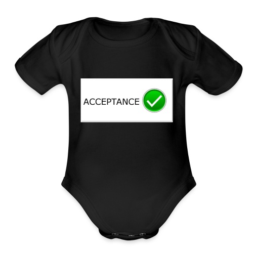 accpetnace_logo - Organic Short Sleeve Baby Bodysuit