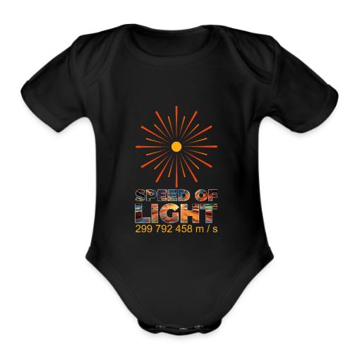 Speed of light - Organic Short Sleeve Baby Bodysuit