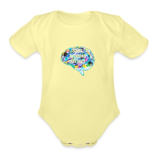 brain fact - Organic Short Sleeve Baby Bodysuit
