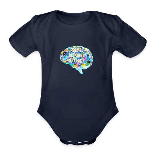 brain fact - Organic Short Sleeve Baby Bodysuit