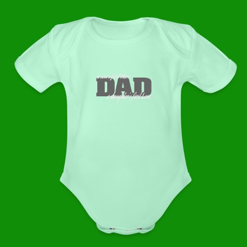 First Hero First Love Dad - Organic Short Sleeve Baby Bodysuit