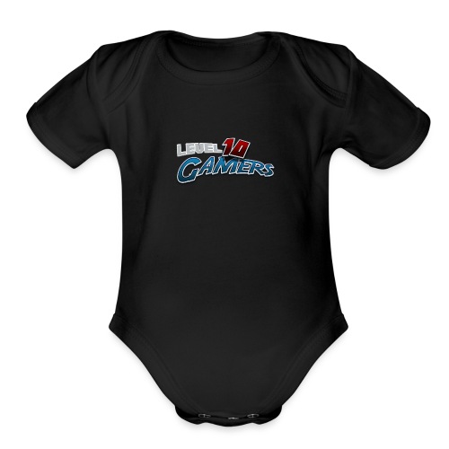 Level10Gamers Logo - Organic Short Sleeve Baby Bodysuit